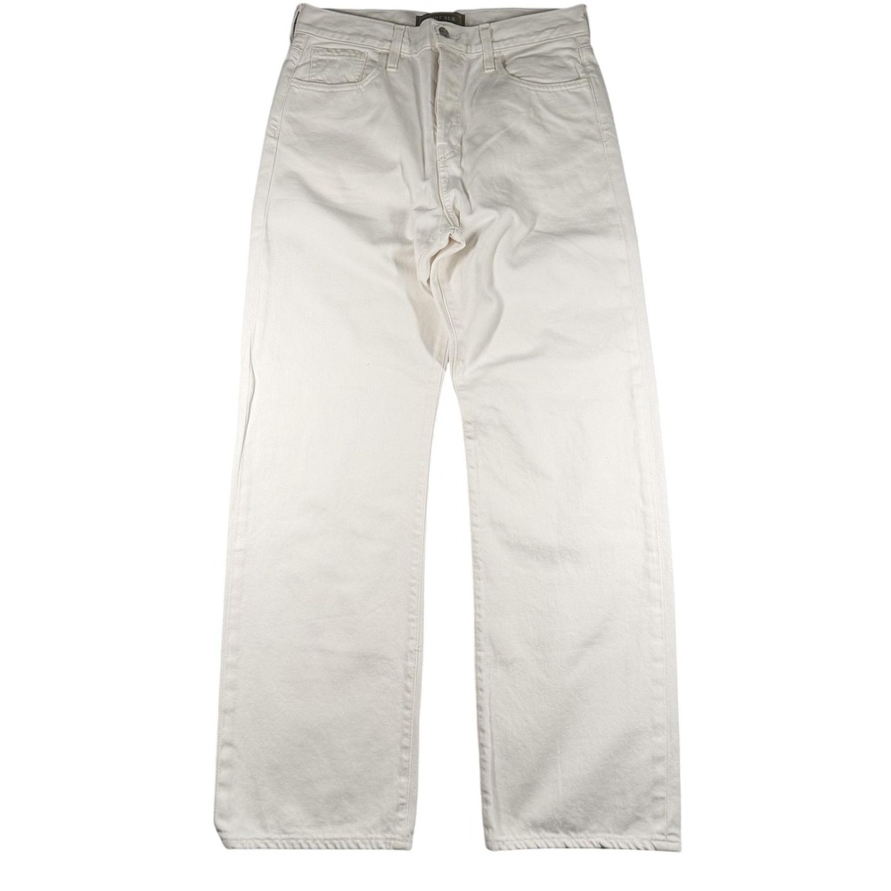 Point Sur Jeans Womens 29 White High Rise Straight 100% Cotton Denim USA